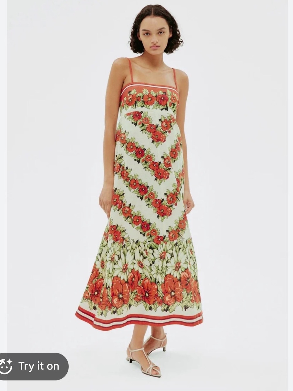 Alemais Floral Maxi Slip Dress - size 6